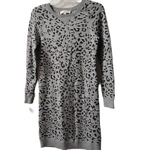 LOFT- XSP-Animal Print Long Sleeve Dress/ Sweater size XSP ( petite )